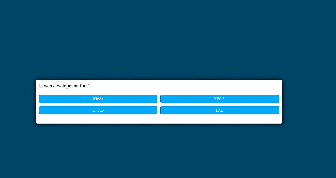 Quiz with Javascript